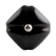 Solid Black Mediium Square Ceramic Wine Bottle Stopper